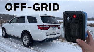 Winter Camping OFFGRID with a Cheap Amazon Heater  Light Snow | SUV Camping