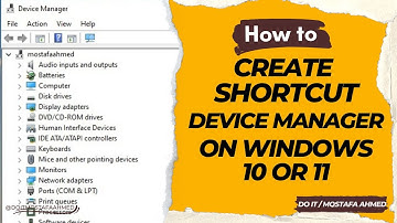How to Create a Shortcut to Device Manager on Windows 11 or Windows 10