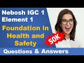 Nebosh igc 1  element 1 foundation in health  safety questions and answers  safety training