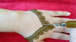 نقش حناء سهل وخفيف very easy and beautiful henna design