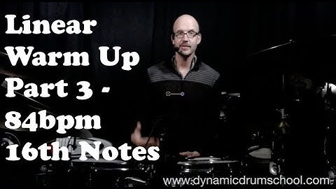 Linear Drumming Warm Up Part 3 (84bpm) - 16th notes - Drum Lesson with Free PDF