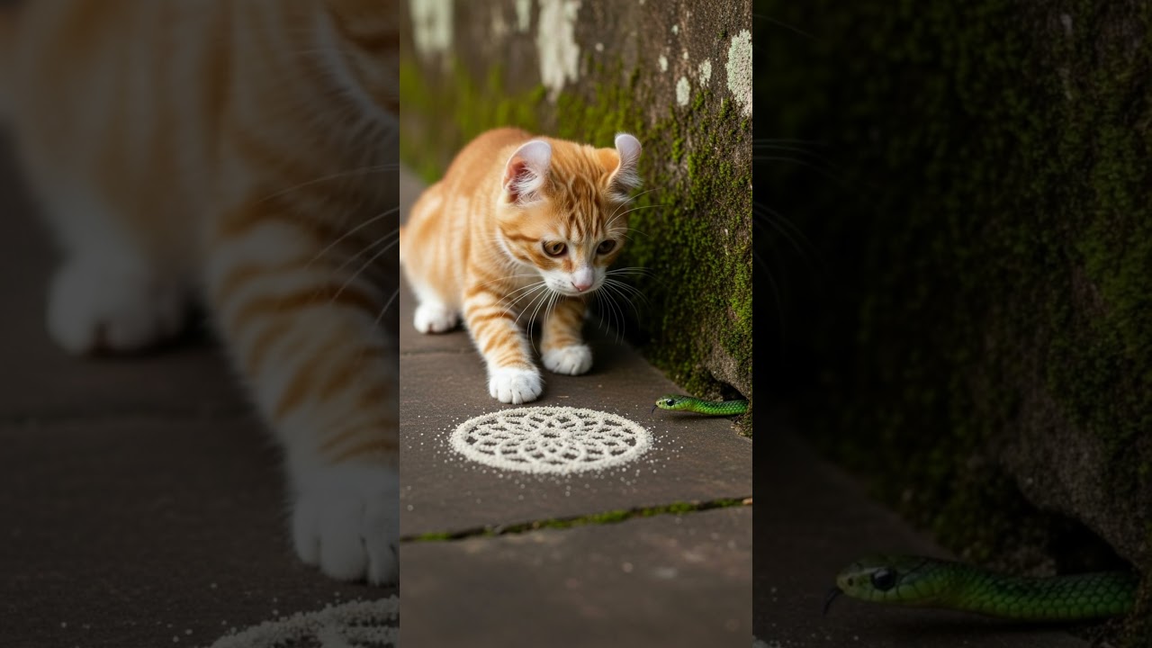 Cat Investigates a MYSTERIOUS Pattern & a Tiny Green Intruder! 😻  
