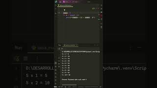 Genera la tabla de multiplicar con un bucle