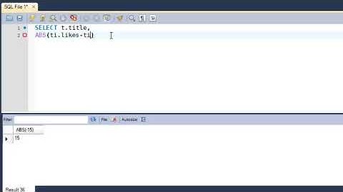 SQL Tutorial   33  ABS Function