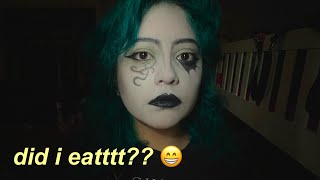trying goth makeup for the first time!! 