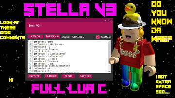 Roblox Hack/Exploit:Stella V3(Patched)Full Lua C, Custom UI, And More!