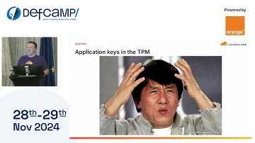 TPMs and the Linux Kernel: unlocking a better path to hardware security at DefCamp 2024