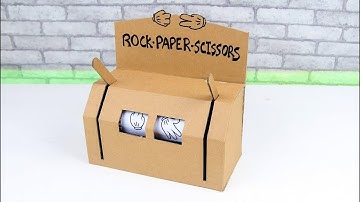 How To Make ✊✋ ✌️ Rock Paper Scissors Play Machine DIY from cardboard