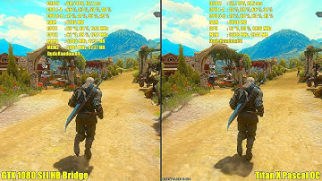 Titan X Pascal Overclocked Vs GTX 1080 SLI Stock 4K The Witcher 3 Frame Rate Comparison