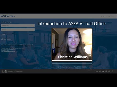 Introduction To The Asea Back Office by Christina Williams