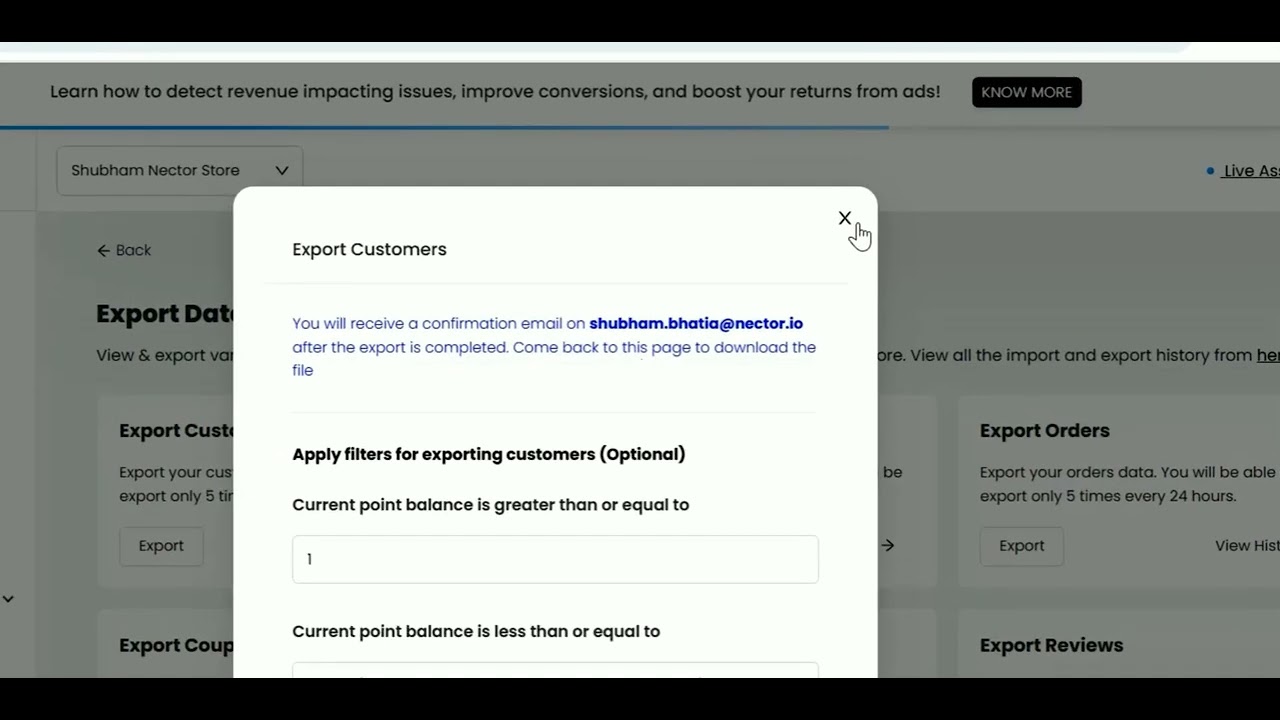 Exporting Customer Data - YouTube