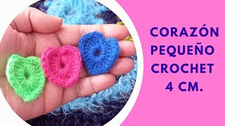 Tutorial Crochet Como Hacer Corazón Pequeño A Crochet Paso A Paso Como Tejer Un Corazón Fácil