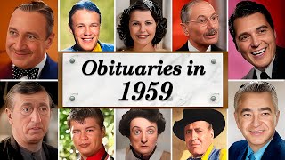 Famous People We Lost in 1959 | Obituary in 1959