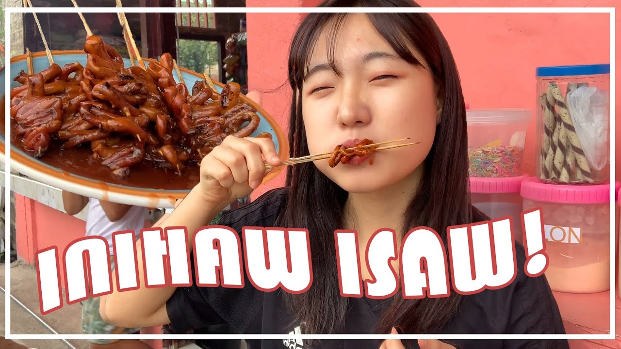 ENG SUB) 필리핀 닭내장 먹방 | KOREAN EATS INIHAW ISAW IN 🇵🇭 | HANA CHO