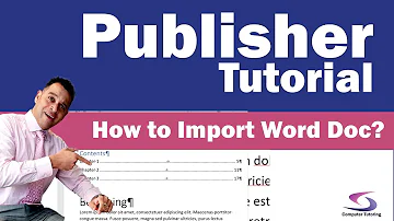 How do I insert a Word document into Publisher?