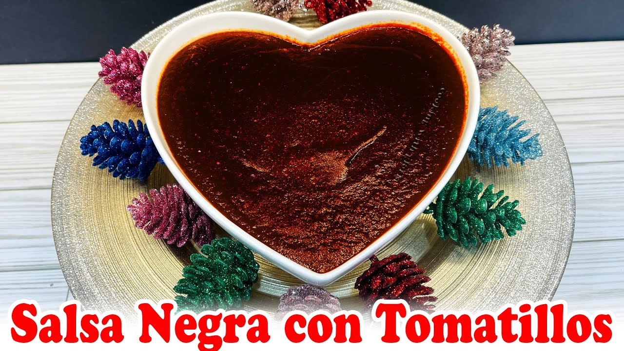 Salsa de Chile Negro y Tomatillos receta facil