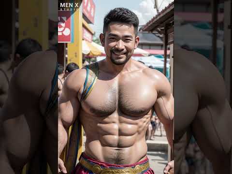 Burly Thai handsome guy at the Songkran | Lookbook 180