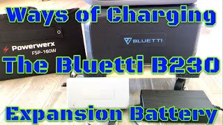 Ways of charging the Bluetti B230 Expansion Battery including the D050S