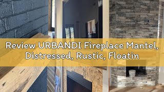 Review URBANDI Fireplace Mantel, Distressed, Rustic, Floating Shelf, Modern, Real Wood. (60Lx6Hx8D,