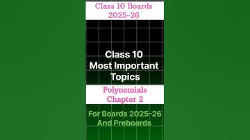 ✅ Top Scoring Topics of Chapter 2 Polynomials | Class 10 Maths Boards 2025 📘✨