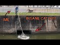 What Happens When You Cast Net... This Hole In the Side of A Power Plant??? (Incredible Catch!)