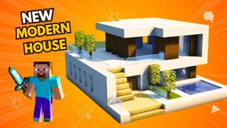 I Built a Modern House in Minecraft Survival!
