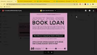 How to Apply for Book Loan [Virtual Fall 2020]