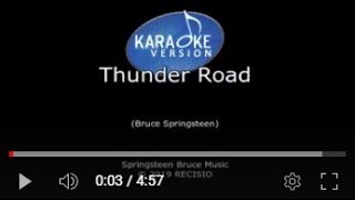 Thunder Road , Bruce Springsteen, Minus Harmonica, Harp Key F, KV121083