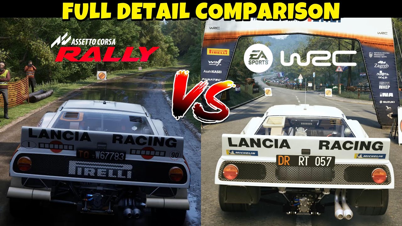 Assetto Corsa Rally vs EA Sports WRC – Full Comparison | Graphics , Sound Car Damage, Replay Cockpit