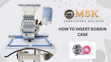 How to put bobbin thread into bobbin case and then put it into rotary hook || #embroiderymachine
