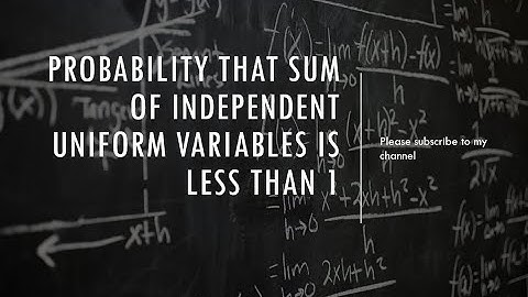 sum of random variables uniform distribution and its pdf, cdf