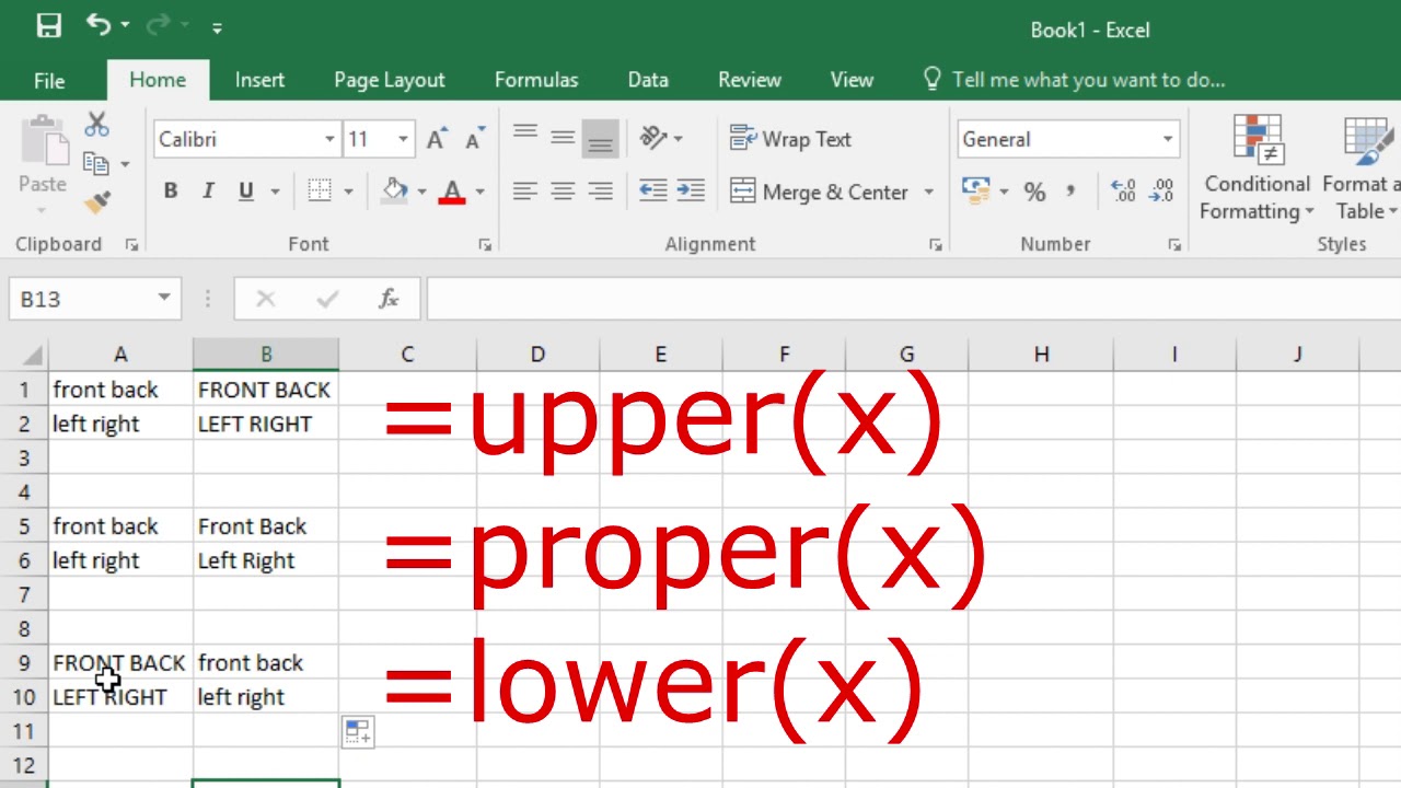 how-to-change-lowercase-to-uppercase-in-excel-youtube