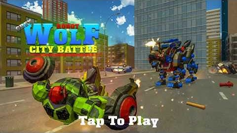 US Police Transform Robot Car Grey Wolf Robot Game - Android Gameplay