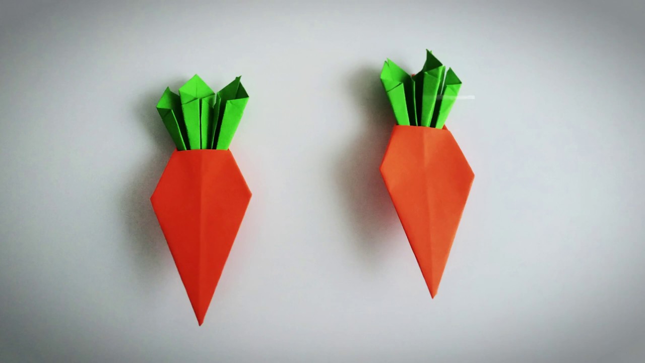 Carrot Origami How To Make Folding Origami Carrotpaper Diy For Kids