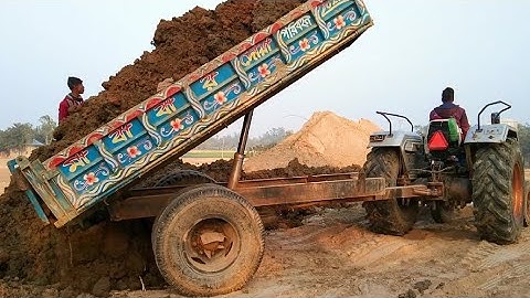 Euro Powertrac 60 Soil Unloading By Digital hydraulic Facilities Unload Over Rough Roadside Hills