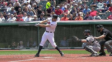 DET@CLE: Murphy doubles off wall to plate Brantley