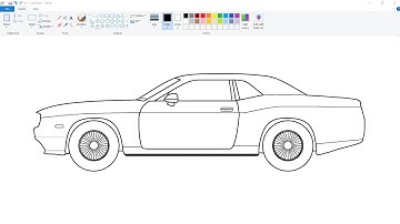 How to draw a Car step by step in Ms Paint | Car Drawing | Computer Drawing Tutorial.