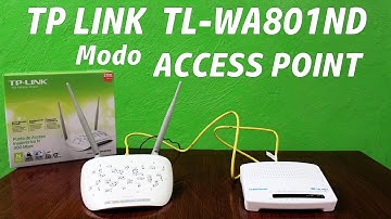 Configuracion Tp link Wa801nd Modo Acces Point