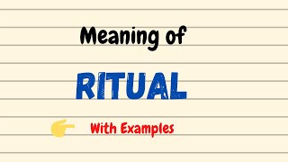 Define Ritual | Ritual Meaning | Daily New English Words | Vocabgram