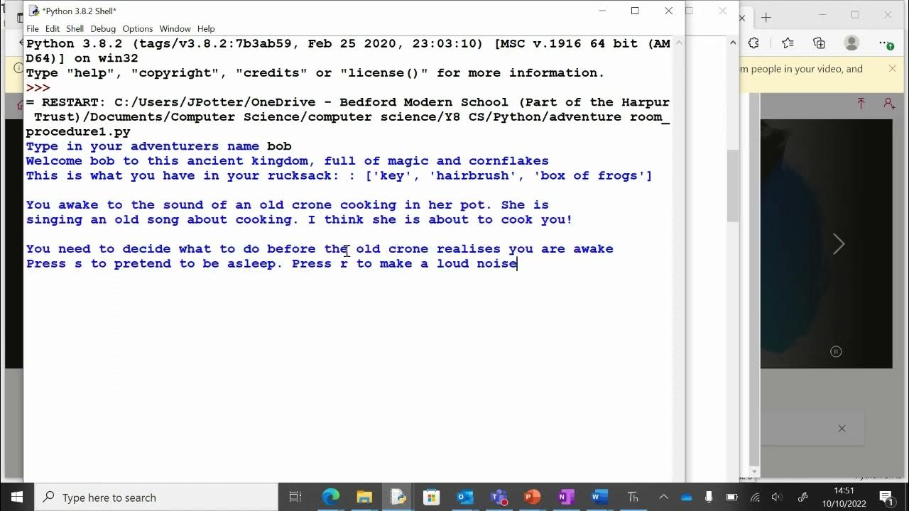 Python Adventure Game 11: Secret room part 1 - YouTube