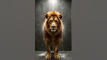 🦁 Jab Sher Nahaye Duniya Dekhne Aaye! 🚿#viralshorts #Ai #Shorts #trending #youtubeshorts #subscribe