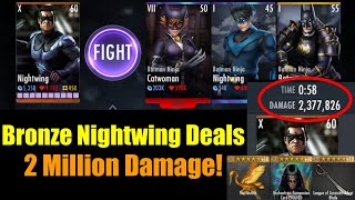 The Magic of Power Drain and DOT • Bronze Nightwing Deals 2 Million Damage! • Injustice Mobile