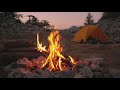 🏕🔥 🦗 10 Hours Cozy Campfire Ambience Camping Nature Sounds with Crickets, for Study, Sleep