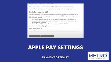 Apple Pay Settings - Metro Payment Gateway