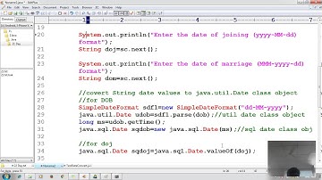 30 Advanced java tutorial | JDBC | insert String date value With sql Date Value | adv java