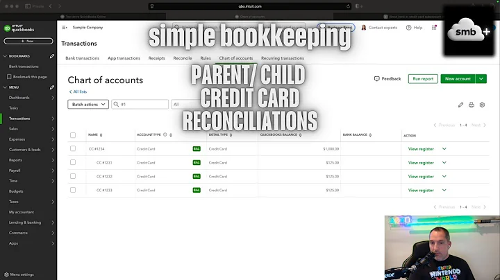 QuickBooks Online: How to Reconcile Parent Child Credit Card