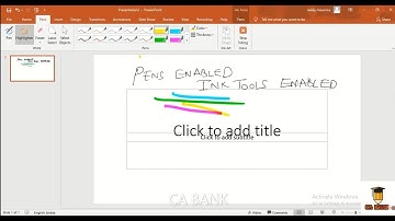 ENABLING INK TOOLS , PENS TAB ADDED IN POWERPOINT | write with stylus pen in PowerPoint |