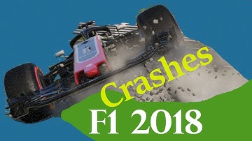 F1 2018 game realistic crash compilation