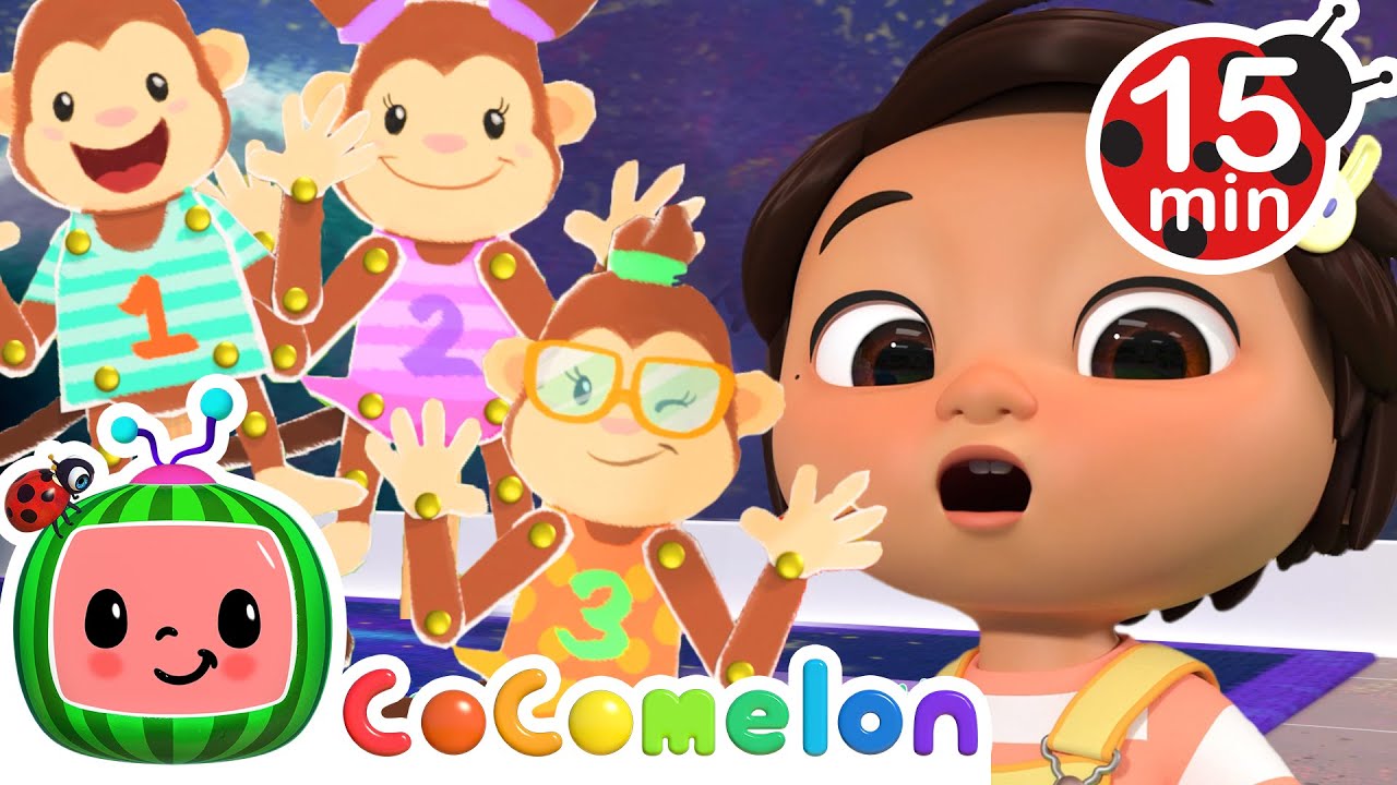 ⁣Nina's Jumping Five Little Monkeys  Sing Along with Nina CoComelon Nursery Rhymes  Kids Songs