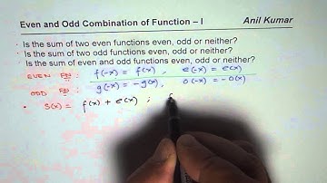 Is Combination of Two Even Functions Even Odd or Neither